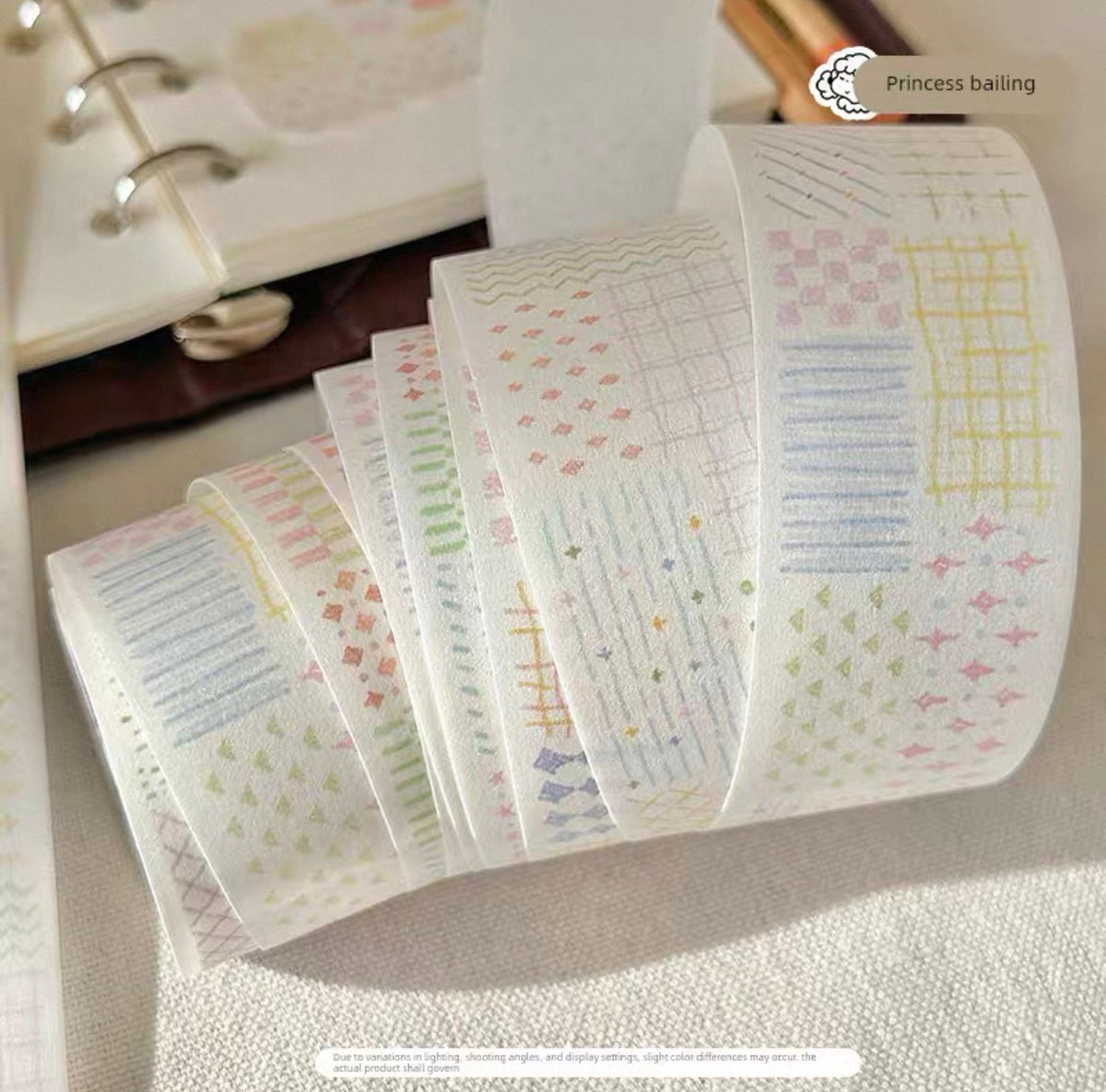 Princess Bailing | Pastel Scribbles Washi Roll