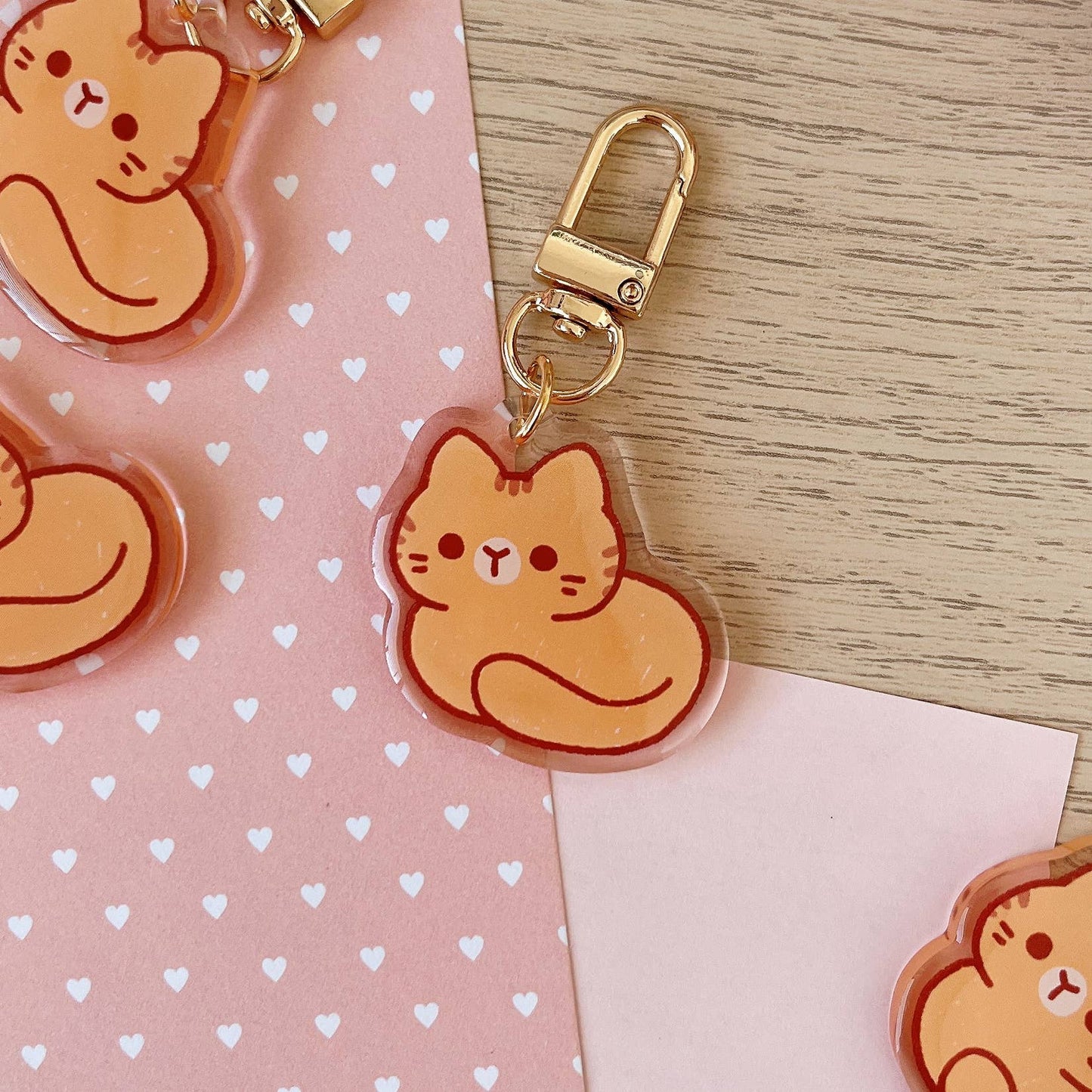 Cherry Rabbit | Ginger Cat Loaf Keychain
