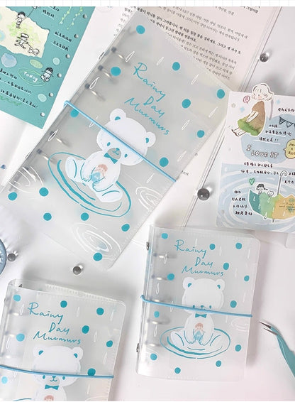 zZoton Molinta | Rainy Day Bear A6 per Ring Binder