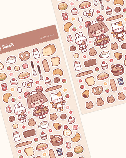 Cherry Rabbit | Bakery Sticker Sheet no.055