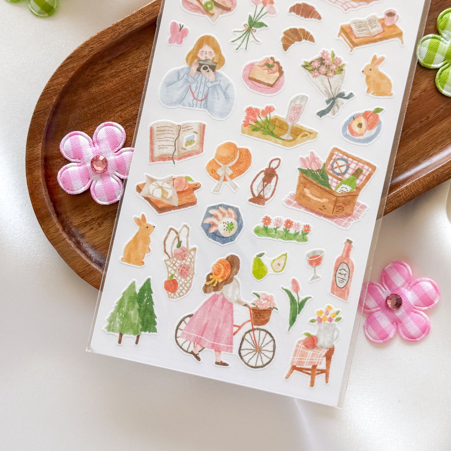 Mind Wave Lush Basket Sticker - Pink
