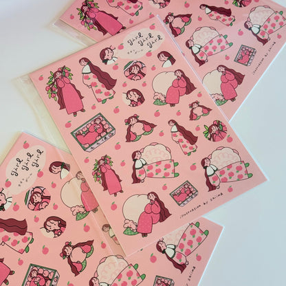 Shiima | Peach Girl A5 Sticker Sheet