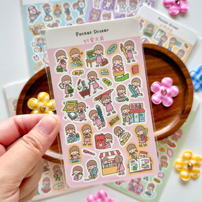 zZoton Molinta | Pocket Sticker Sheet - Daily Life Series