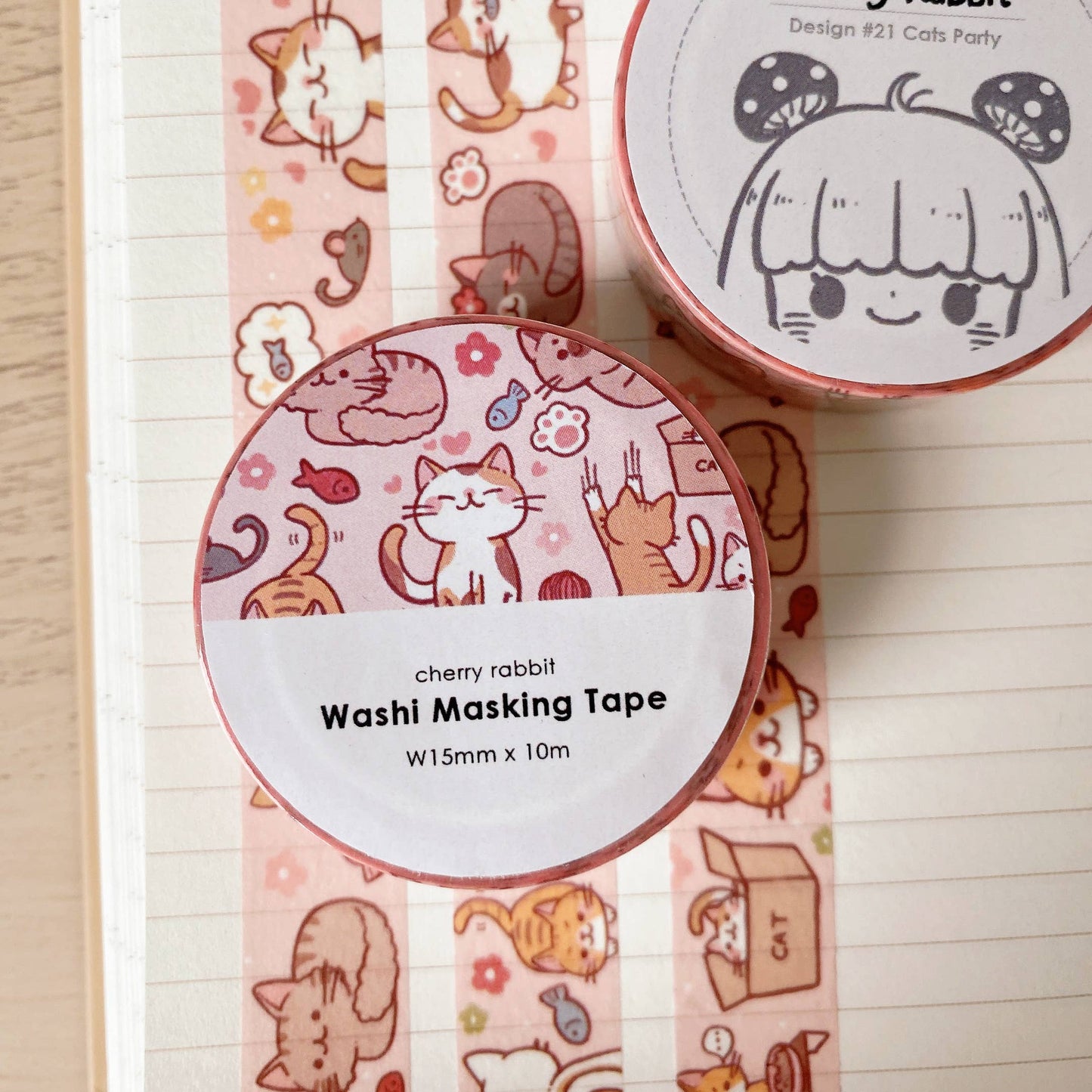 Cherry Rabbit | Cat Party Washi Tape