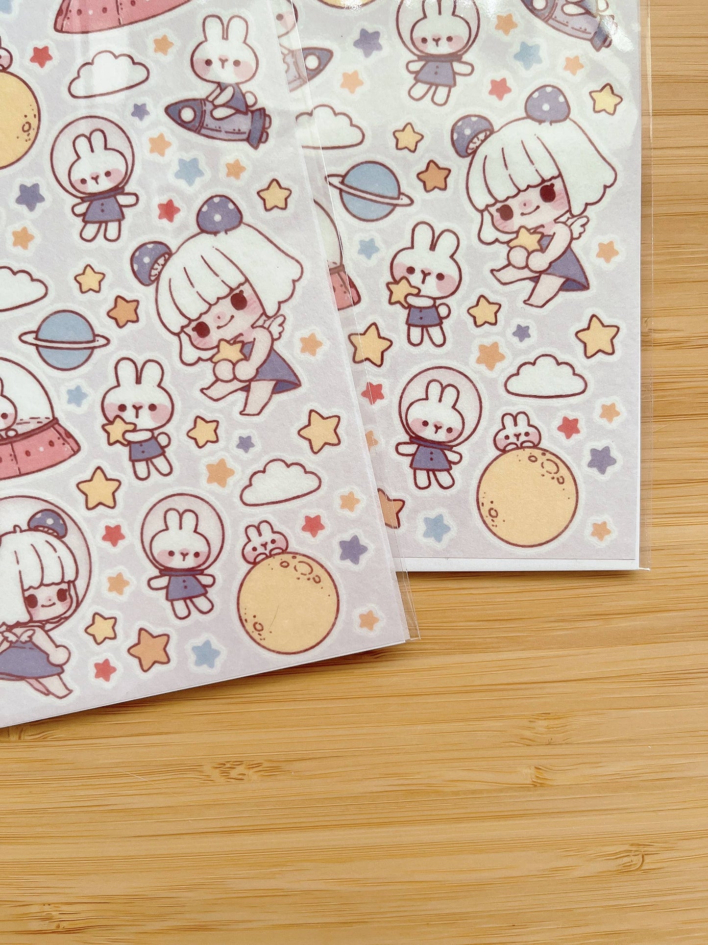 Cherry Rabbit | Space Adventure Sticker Sheet