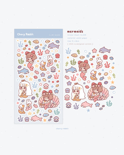 Cherry Rabbit | Mermaids Sticker Sheet no.038