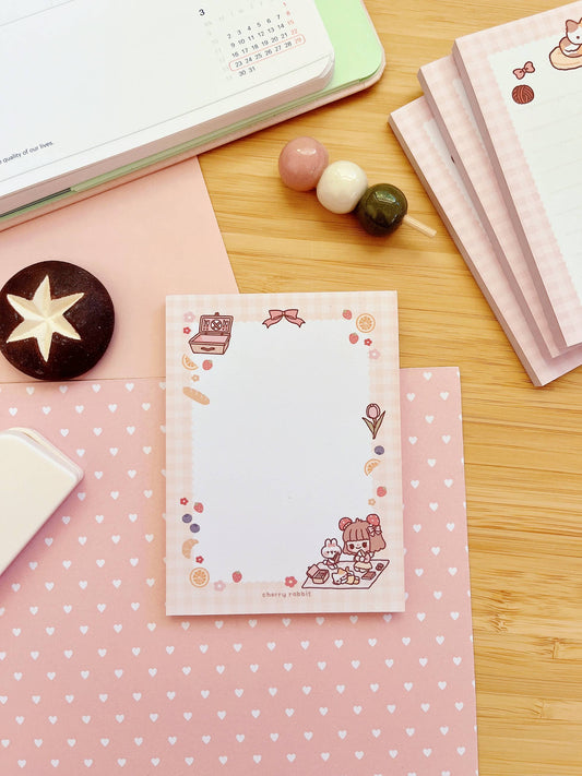 Cherry Rabbit | Memo Pad: Picnic