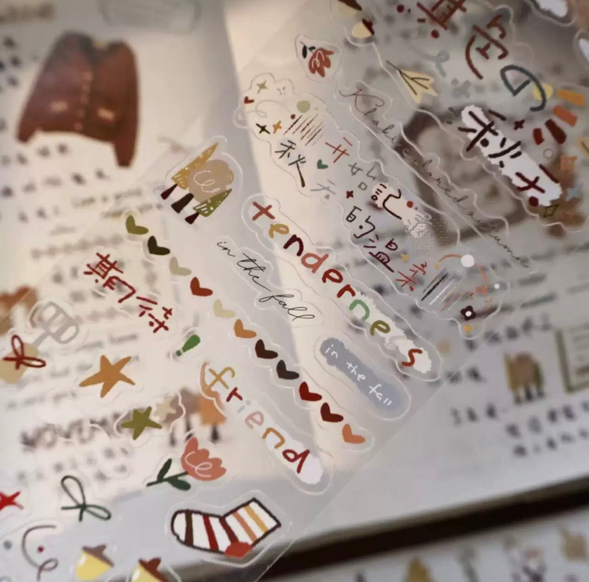 Yier Studio | Warm Autumn Hand Collection Sticker Roll