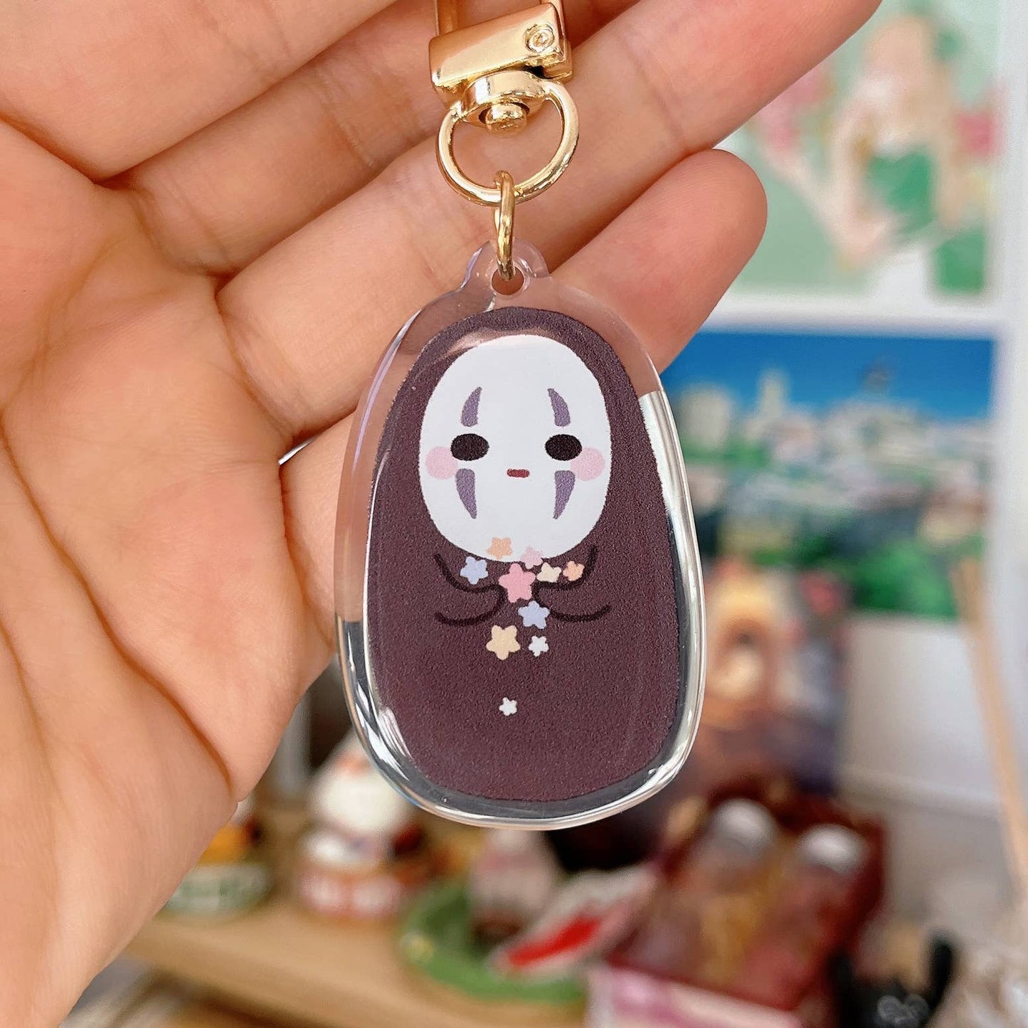Cherry Rabbit | Studio Ghibli: No face Keychain