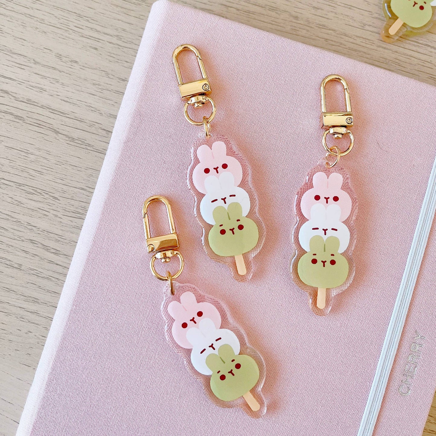Cherry Rabbit | Rabbit Dango Keychain