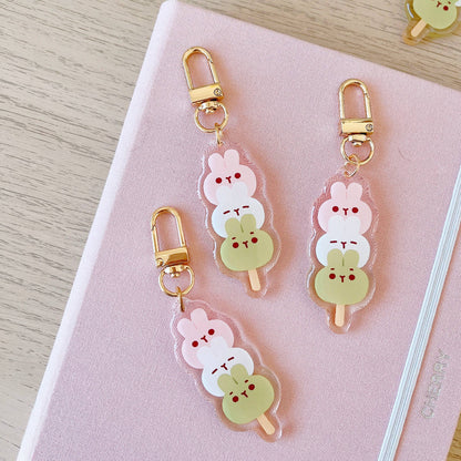 Cherry Rabbit | Rabbit Dango Keychain