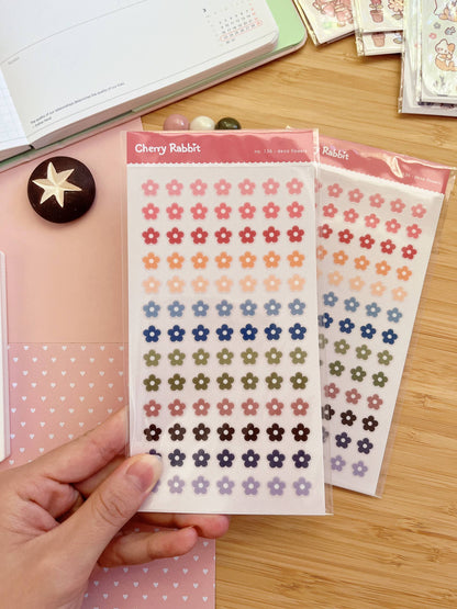 Cherry Rabbit | Deco Flowers Sticker Sheet no.136