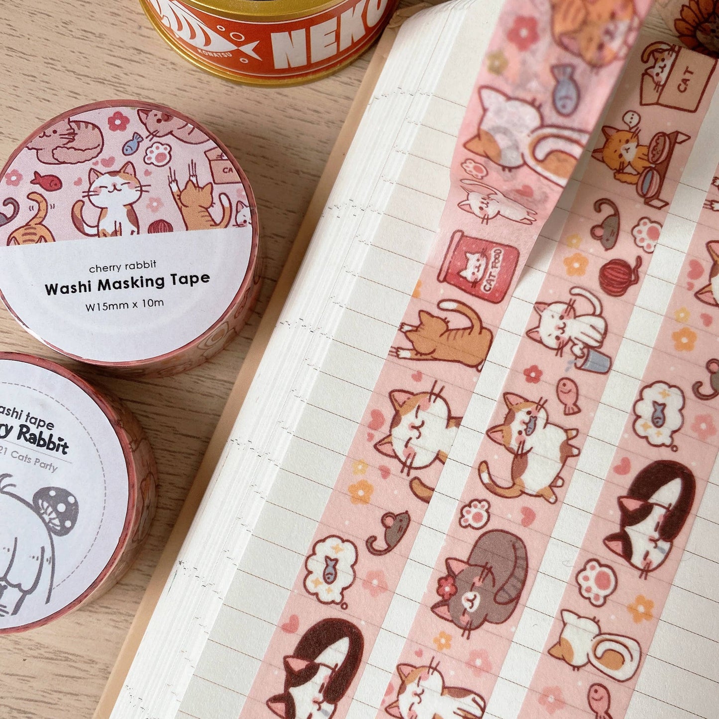 Cherry Rabbit | Cat Party Washi Tape