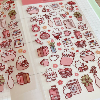 Cherry Rabbit | Daily Life of Rabbit Sticker Sheet no.105