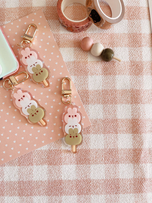 Cherry Rabbit | Rabbit Dango Keychain