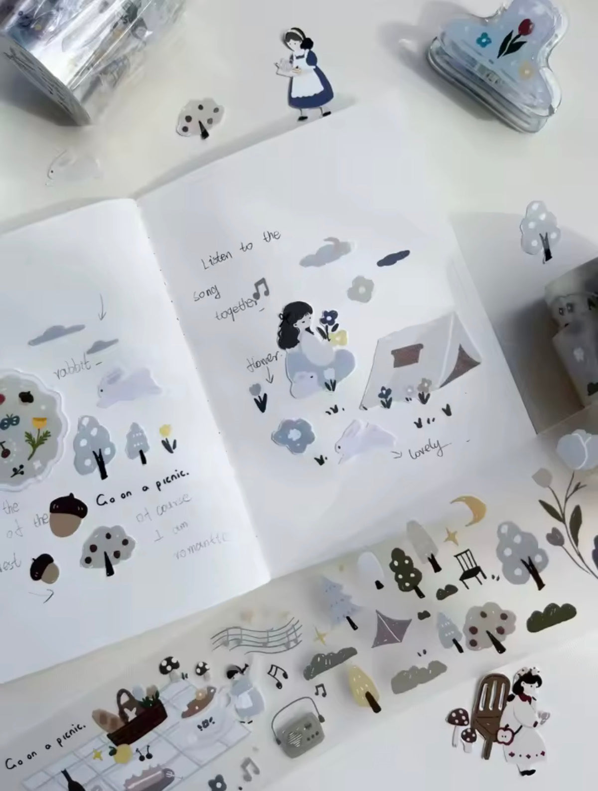 Yier Studio | Picnic in the Forest Sticker Roll