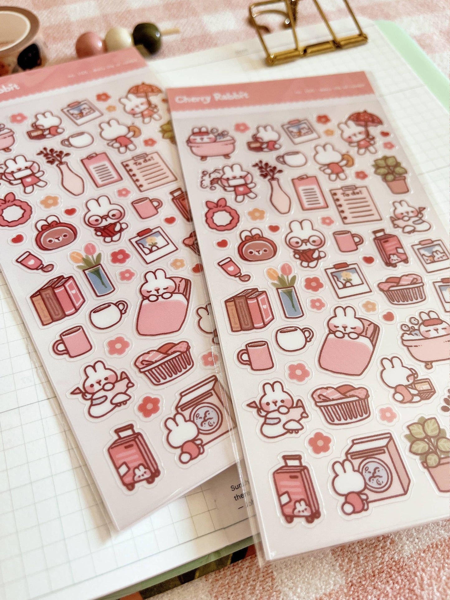Cherry Rabbit | Daily Life of Rabbit Sticker Sheet no.105