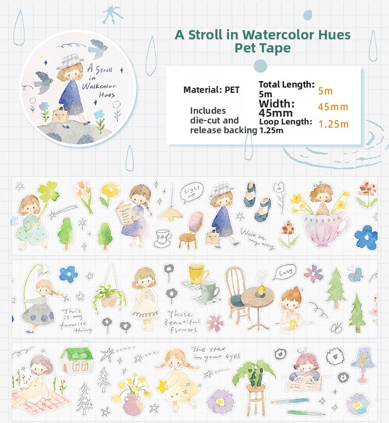 zZoton Molinta | A Stroll in Walkcolor Hues Sticker Roll