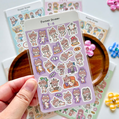 zZoton Molinta | Pocket Sticker Sheet - Daily Life Series