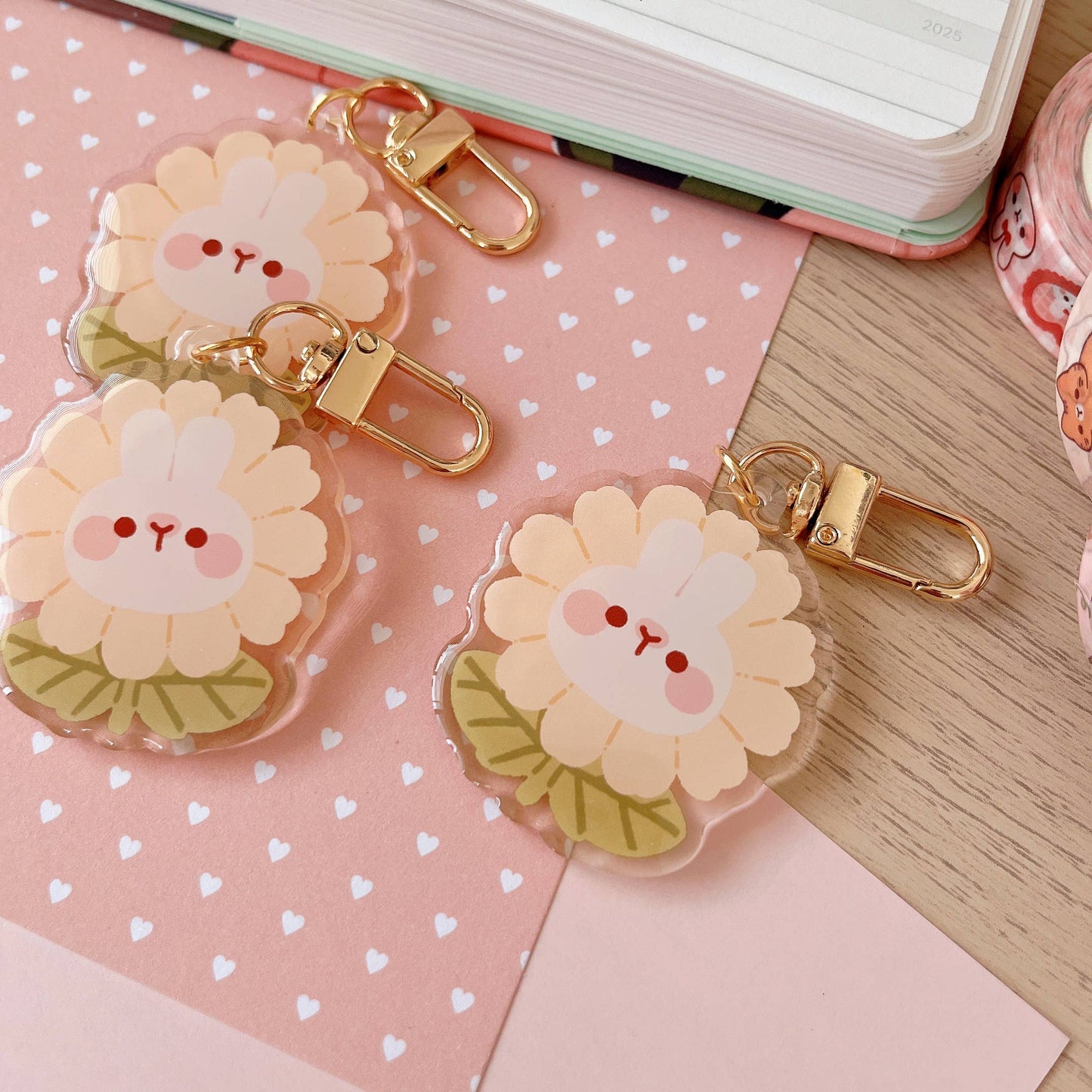 Cherry Rabbit | Flower Rabbit Keychain