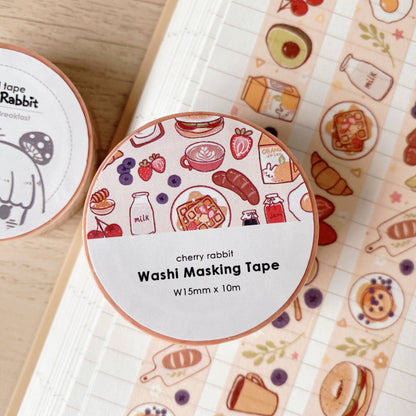 Cherry Rabbit | Breakfast Washi Tape