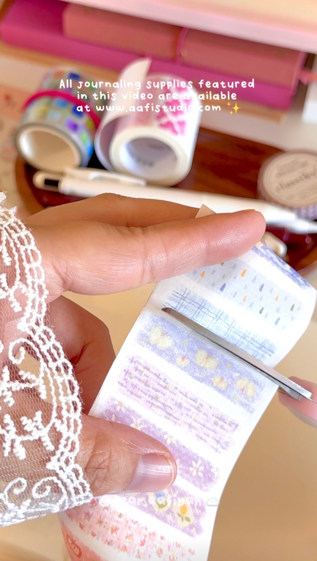 Princess Bailing | Cozy Sketch Strips Washi Roll