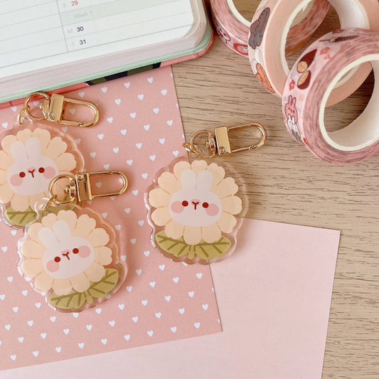 Cherry Rabbit | Flower Rabbit Keychain