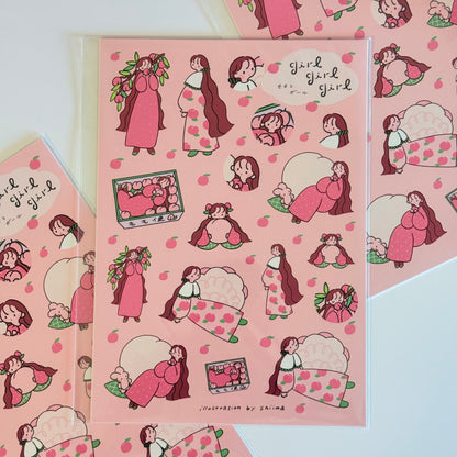 Shiima | Peach Girl A5 Sticker Sheet