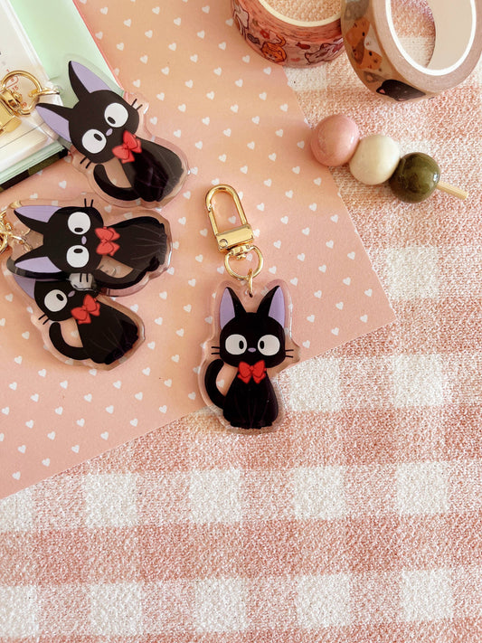 Cherry Rabbit | Studio Ghibli: Jiji Cat Keychain