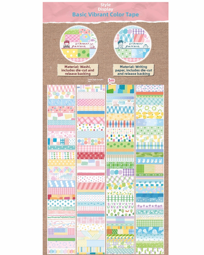 zZoton Molinta | Vibrant Pattern Washi tape Roll