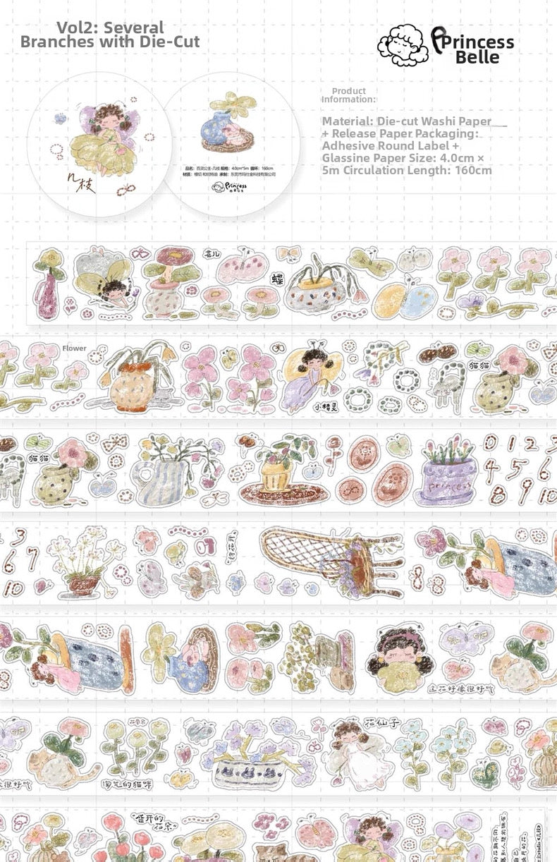 Princess Bailing | Fairy’s Branches Sticker Roll