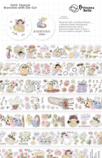 Princess Bailing | Fairy’s Branches Sticker Roll