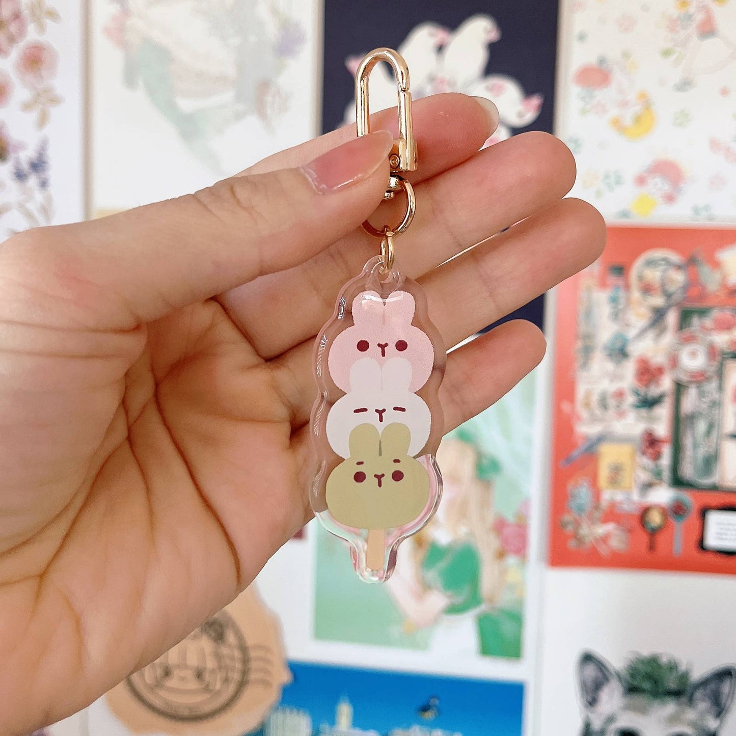 Cherry Rabbit | Rabbit Dango Keychain