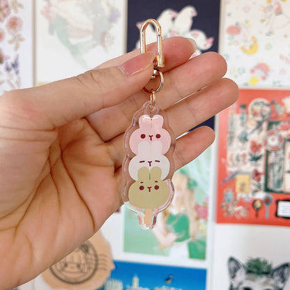 Cherry Rabbit | Rabbit Dango Keychain