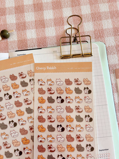 Cherry Rabbit | Cat Loafs (Mini Version) Sticker Sheet no.082 - ver.2