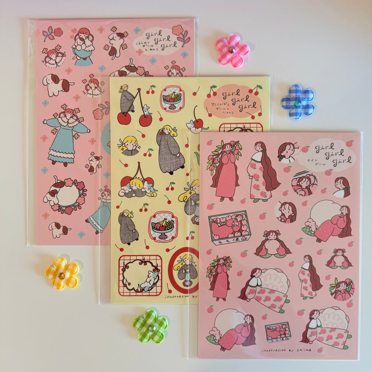 Shiima | Peach Girl A5 Sticker Sheet