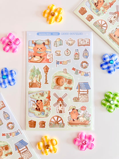 Quokkawaii Studio | Moss Cottage Sticker Sheet