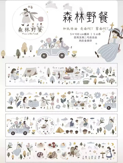 Yier Studio | Picnic in the Forest Sticker Roll
