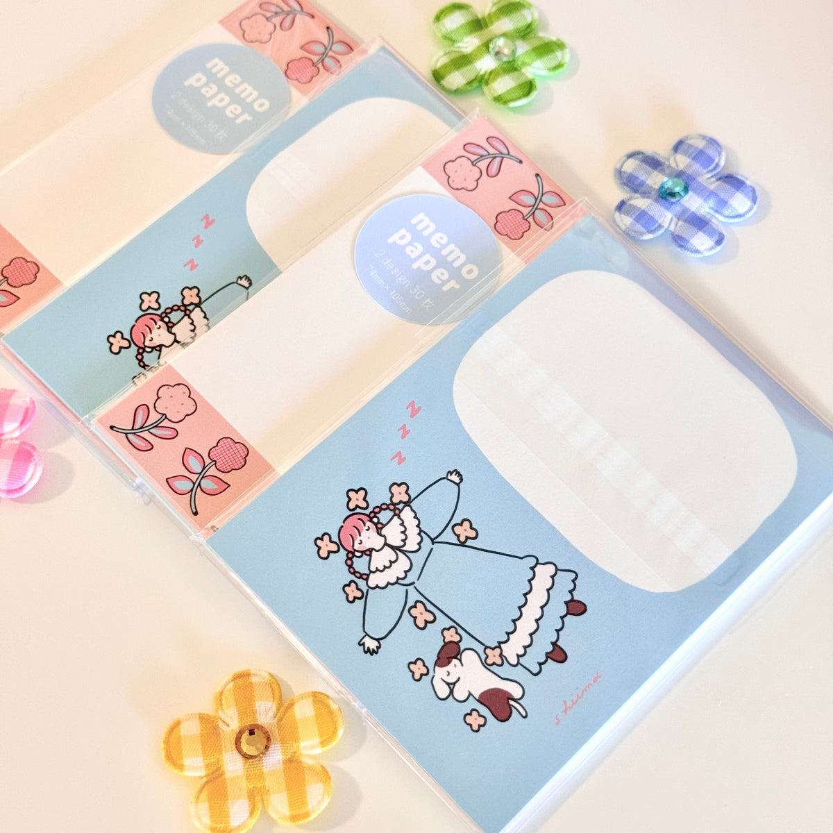 Shiima | Girl & Dog Memo Paper