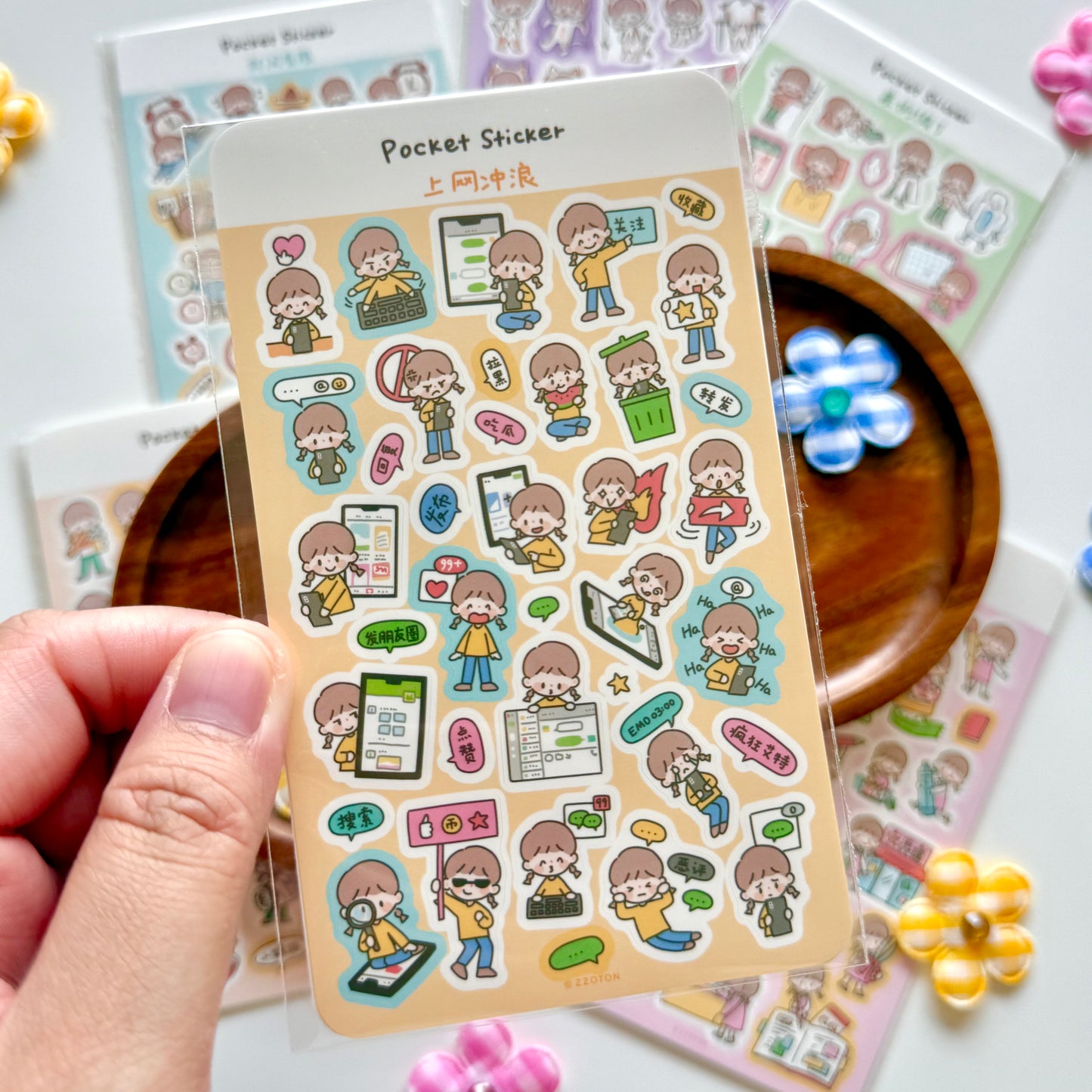 zZoton Molinta | Pocket Sticker Sheet - Daily Life Series