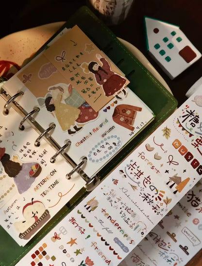 Yier Studio | Warm Autumn Hand Collection Sticker Roll