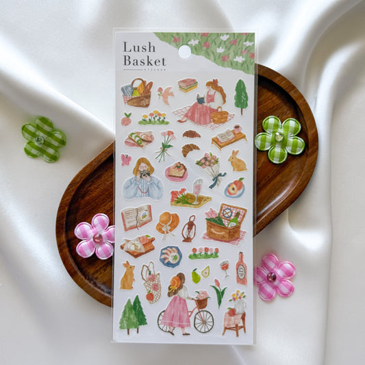 Mind Wave Lush Basket Sticker - Pink