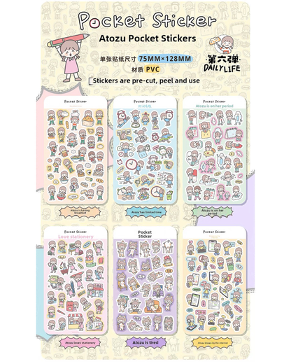 zZoton Molinta | Pocket Sticker Sheet - Daily Life Series