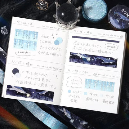 BGM Foil Stamping Masking Tape - Starry whale