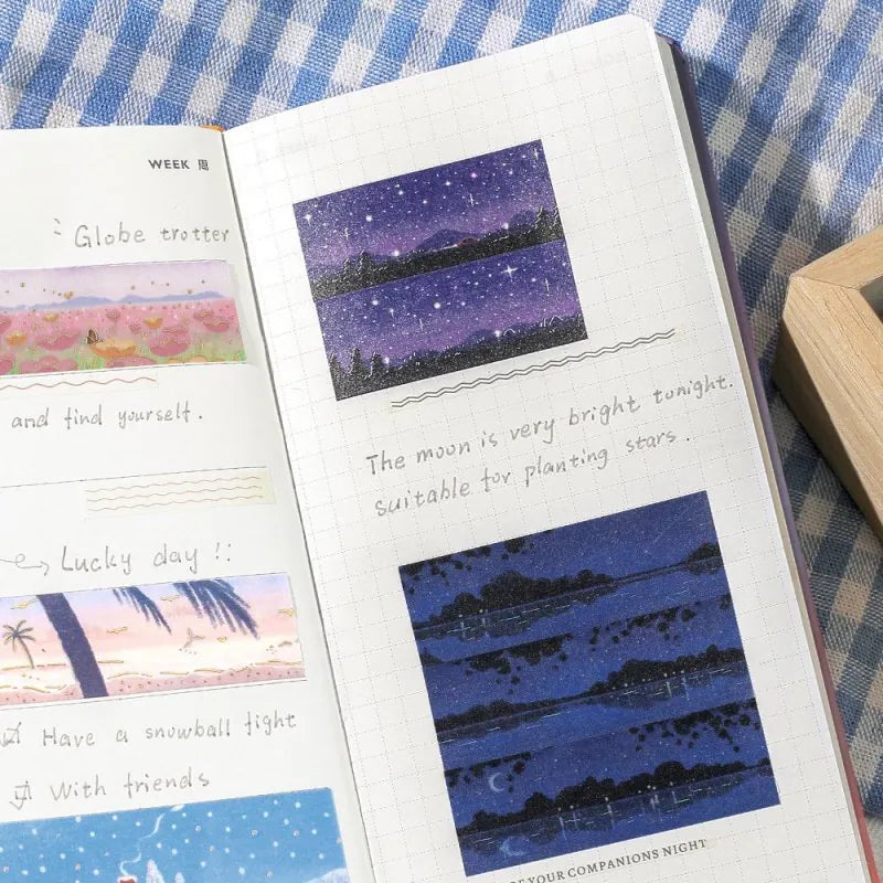 BGM Foil Stamping Masking Tape Dreamy scenery / Lake at night