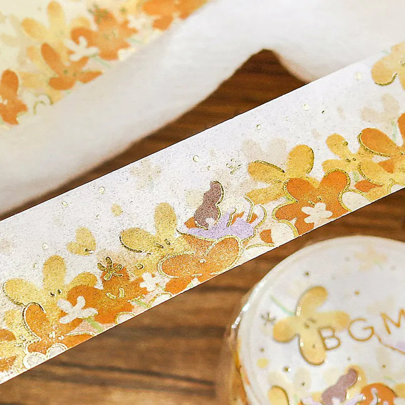 BGM Foil Stamping Masking Tape - Flower Story