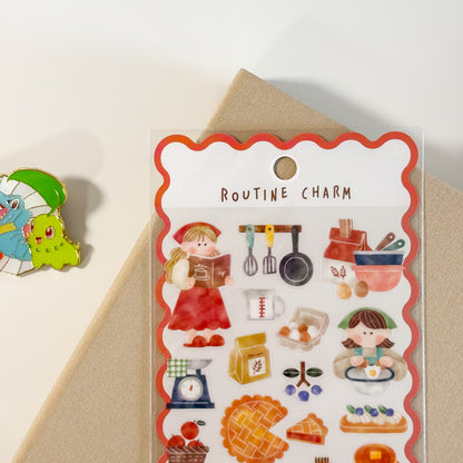 Mind Wave Routine Charm Sticker - Cooking