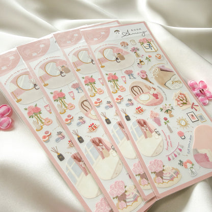 Mind Wave Room Arrange Sticker - Flower