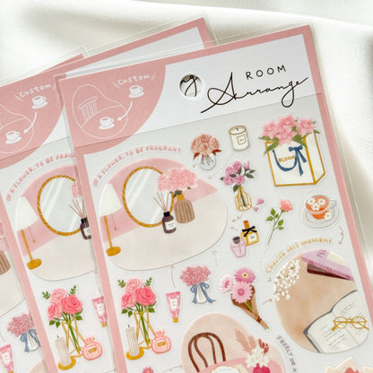 Mind Wave Room Arrange Sticker - Flower