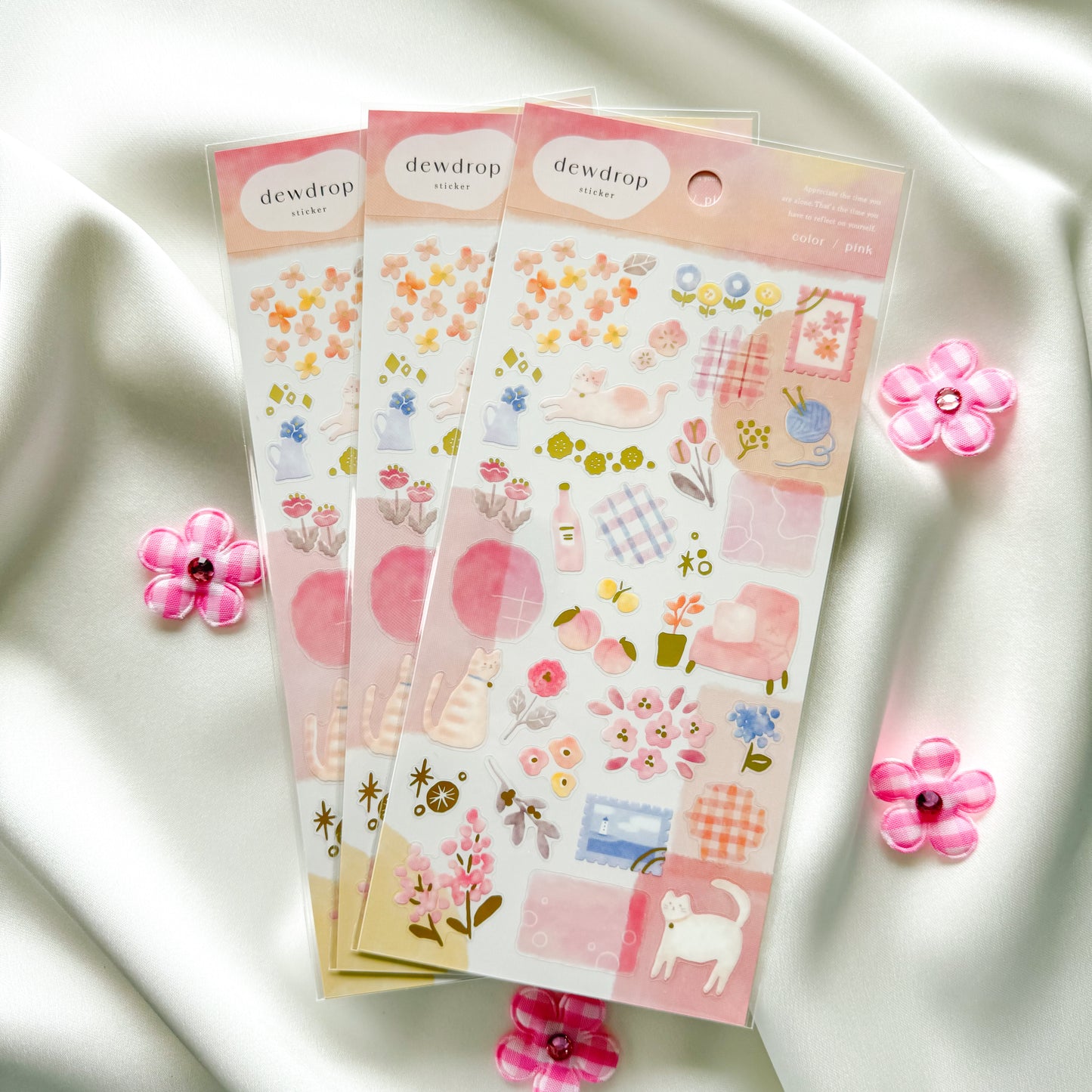 Mind Wave Dewdrop Clear PET Sticker Sheet - Made in Japan